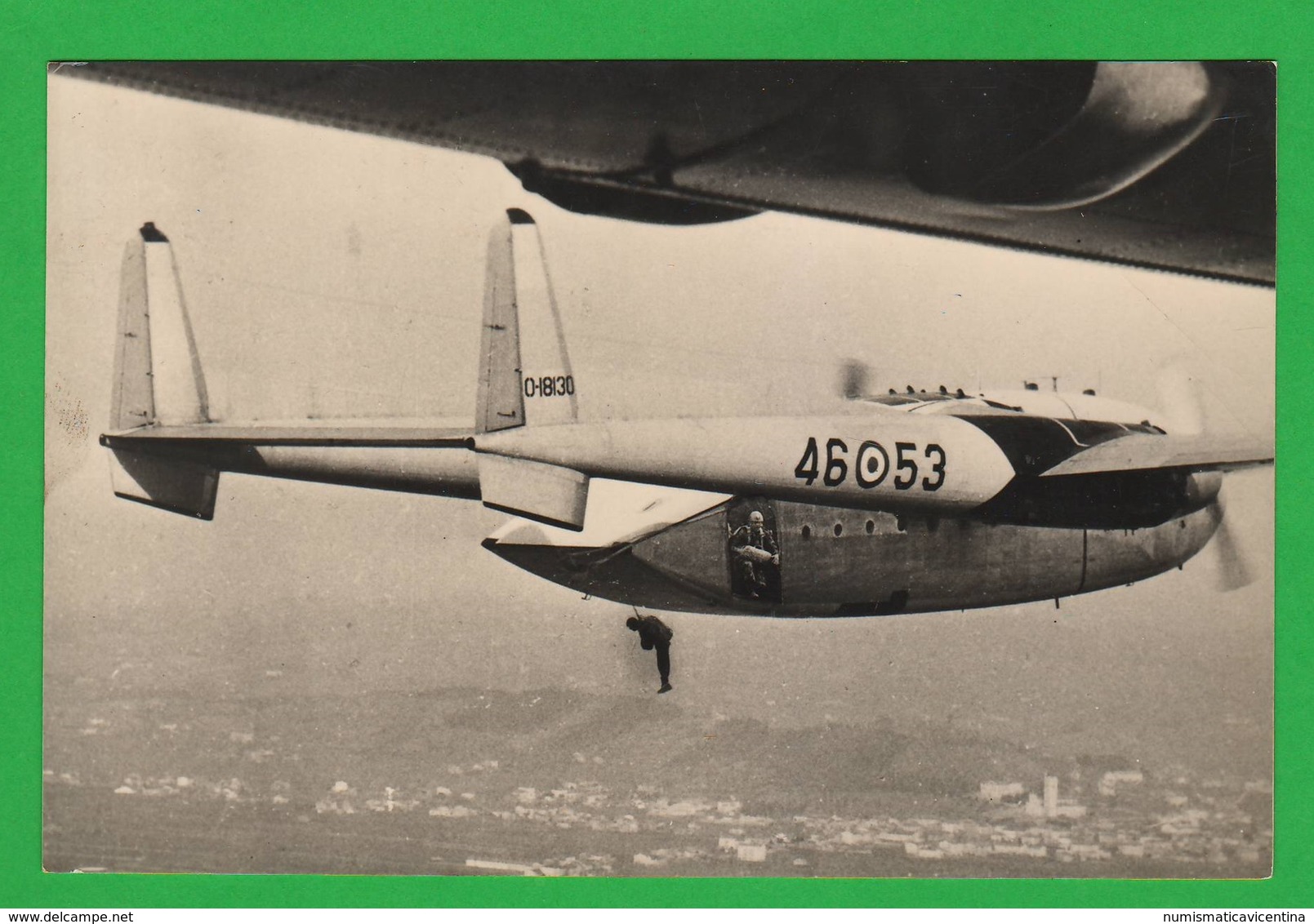 Pisa Aviazione Parà Aerei FAIRCHILD C-119 Lancio Paracadutisti 46° Brigata Aerea Avion Cpa 1966 - Paracadutismo