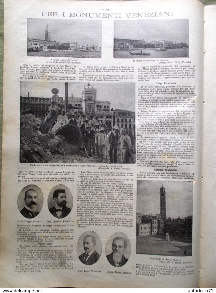 La Tribuna Illustrata 3 Agosto 1902 Terremoto A Mignano Grosseto Francois Coppee - Sonstige & Ohne Zuordnung