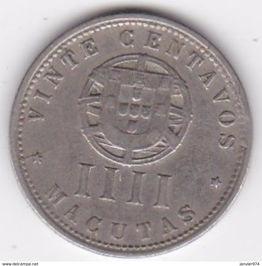 Colonie Portugaise, Angola, 20 Centavos / 4 Macutas 1927 . KM# 68 - Angola