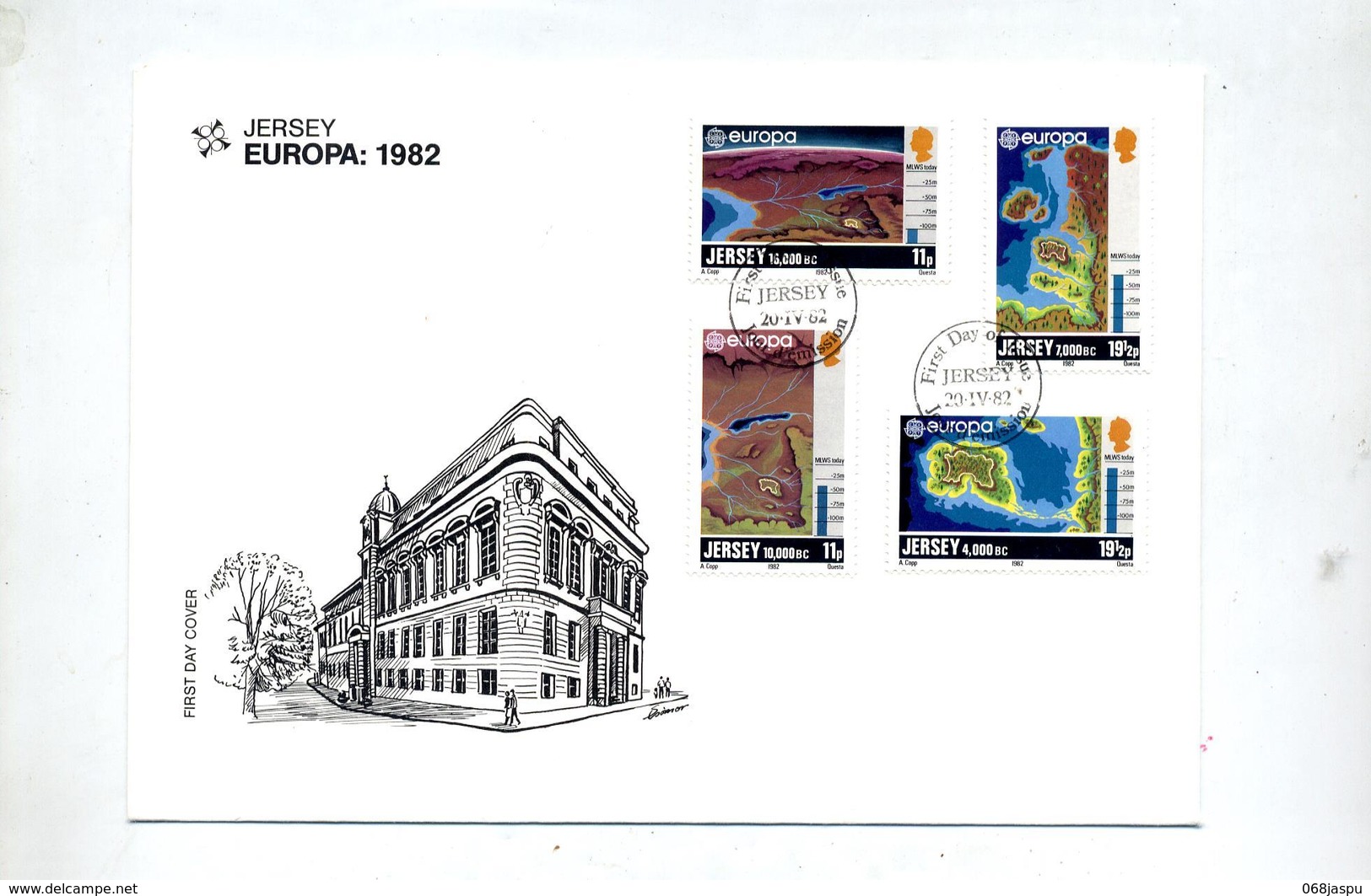 Lettre Fdc 1982 Europa - Jersey