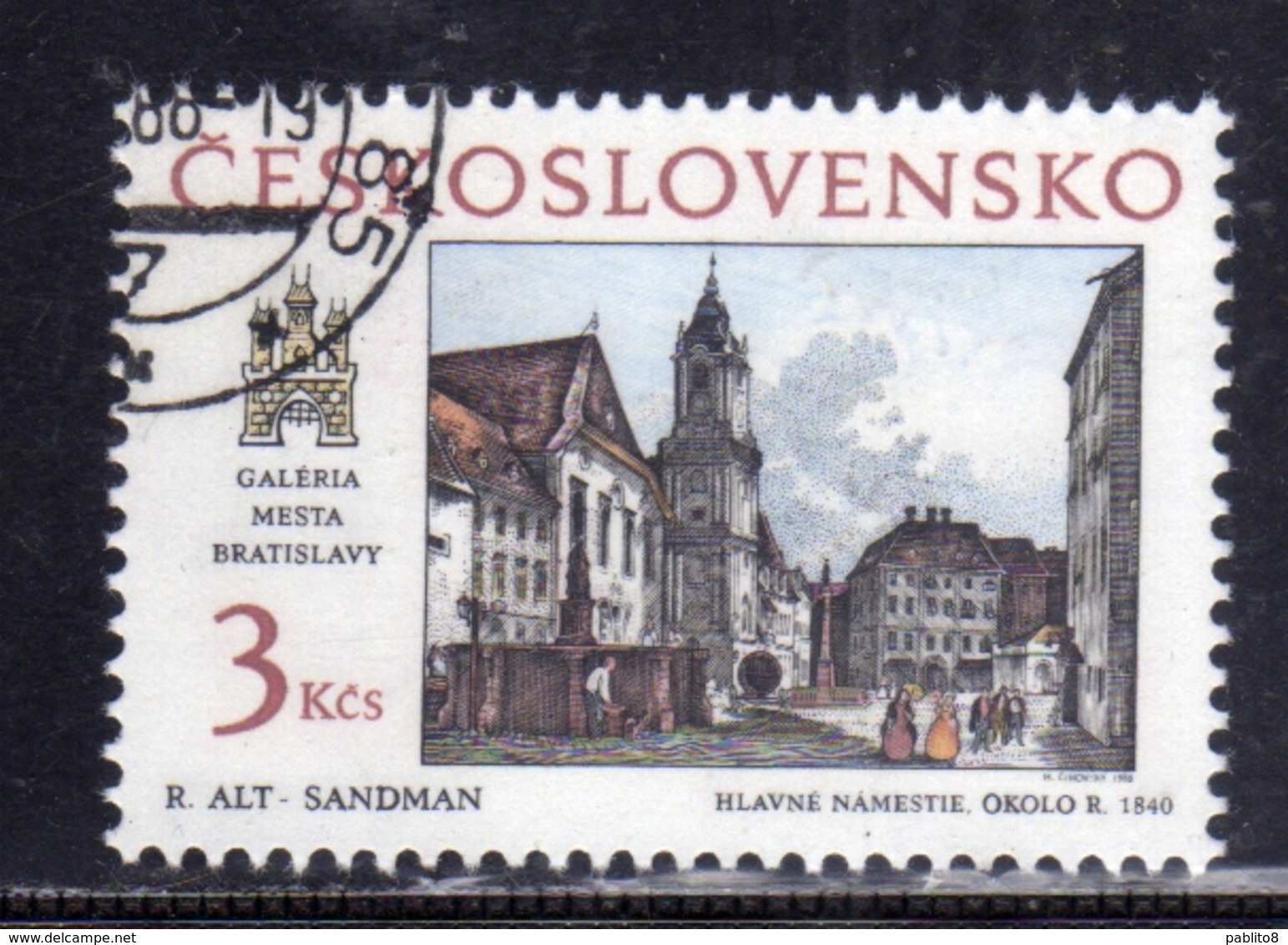 CZECHOSLOVAKIA CESKOSLOVENSKO CECOSLOVACCHIA 1988 PRAGA 88 PRAHA PRAGUE BRATISLAVA VIEWS USED - Oblitérés