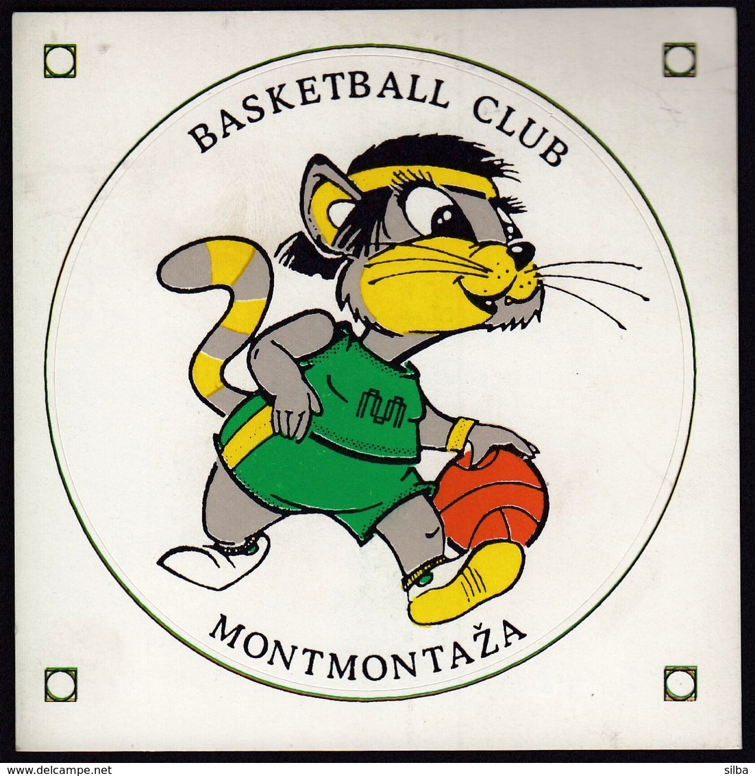 Basketball Club Montmontaza, Zagreb, Croatia / Mascot / Adesivo Sticker Label Autocollant / Pallacanestro - Uniformes, Recordatorios & Misc