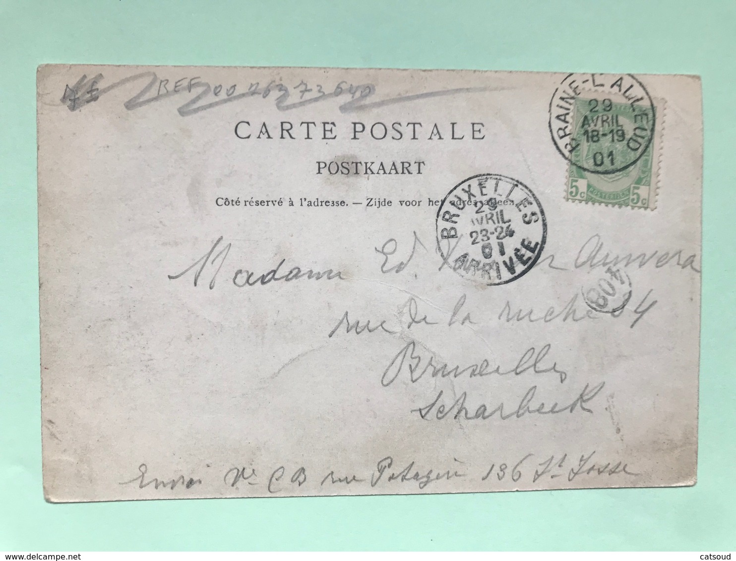 Carte Postale Ancienne (1901)  Le Lion De Waterloo - Waterloo