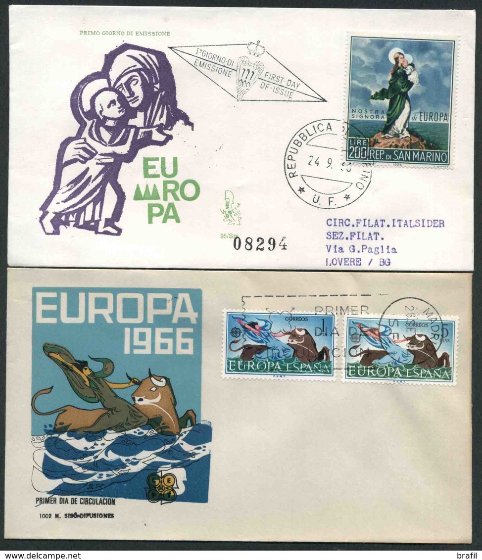 1966 Europa C.E.P.T., annata completa F.D.C. non viaggiate