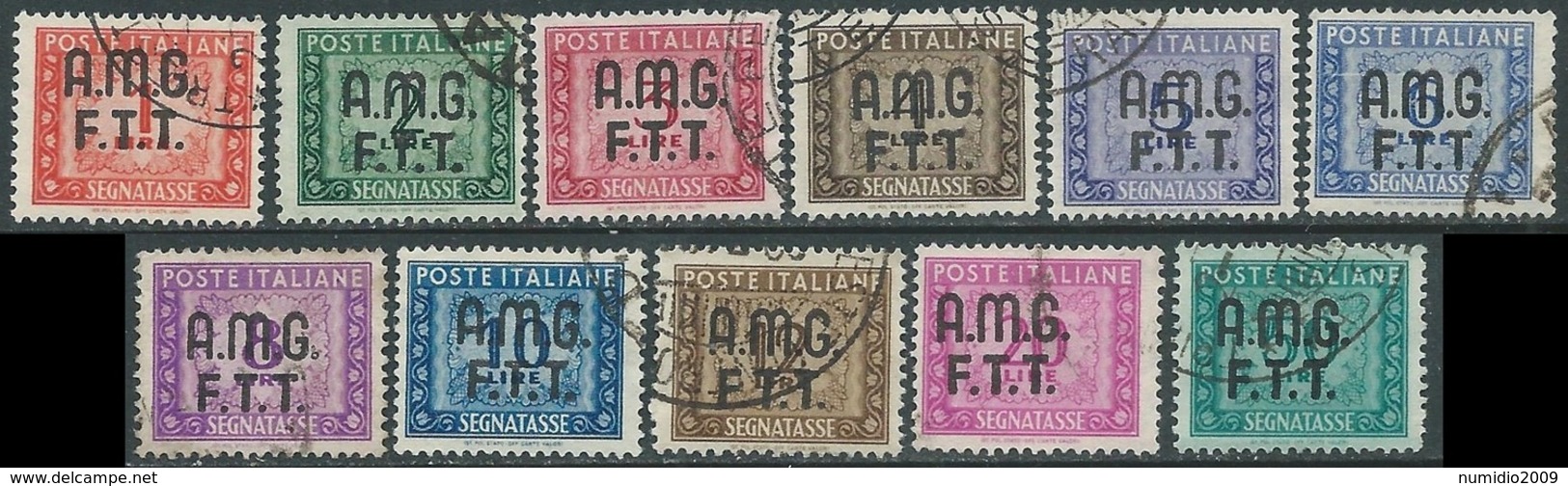 1947-49 TRIESTE A SEGNATASSE USATO 11 VALORI - RA28-2 - Postage Due