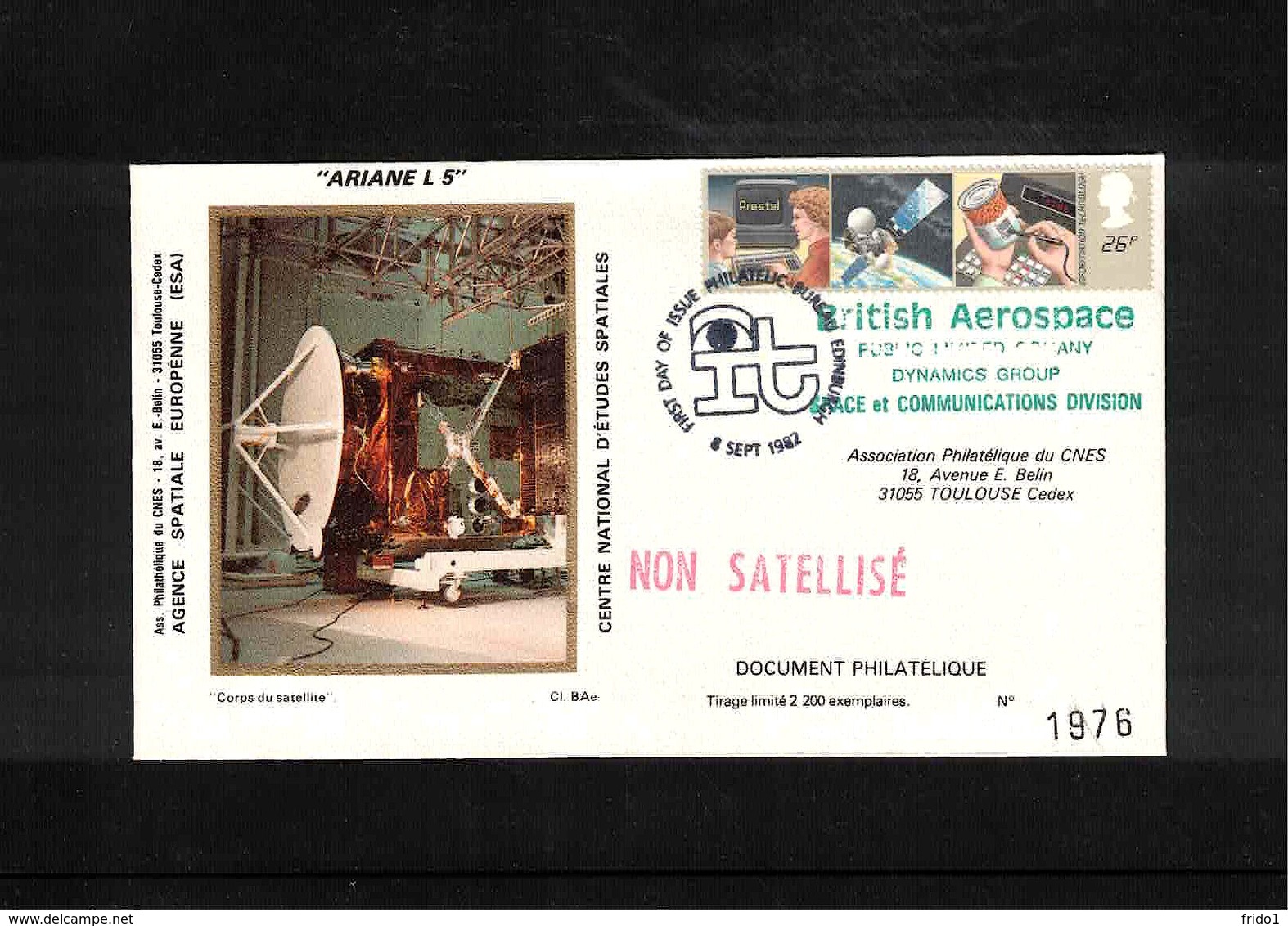 France / Frankreich + Great Britain 1982 Space / Raumfahrt  Ariane Interesting Cover - Europa