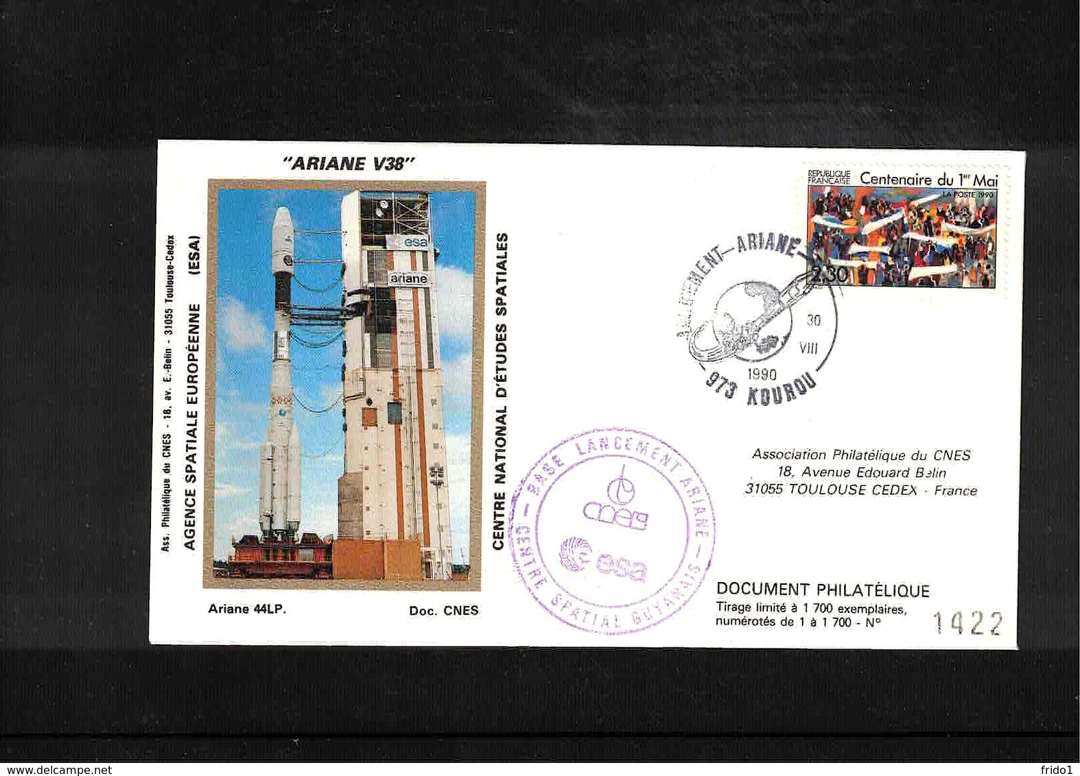 France / Frankreich  1990 Kourou Space / Raumfahrt  Launching Of Ariane Interesting Cover - Europa