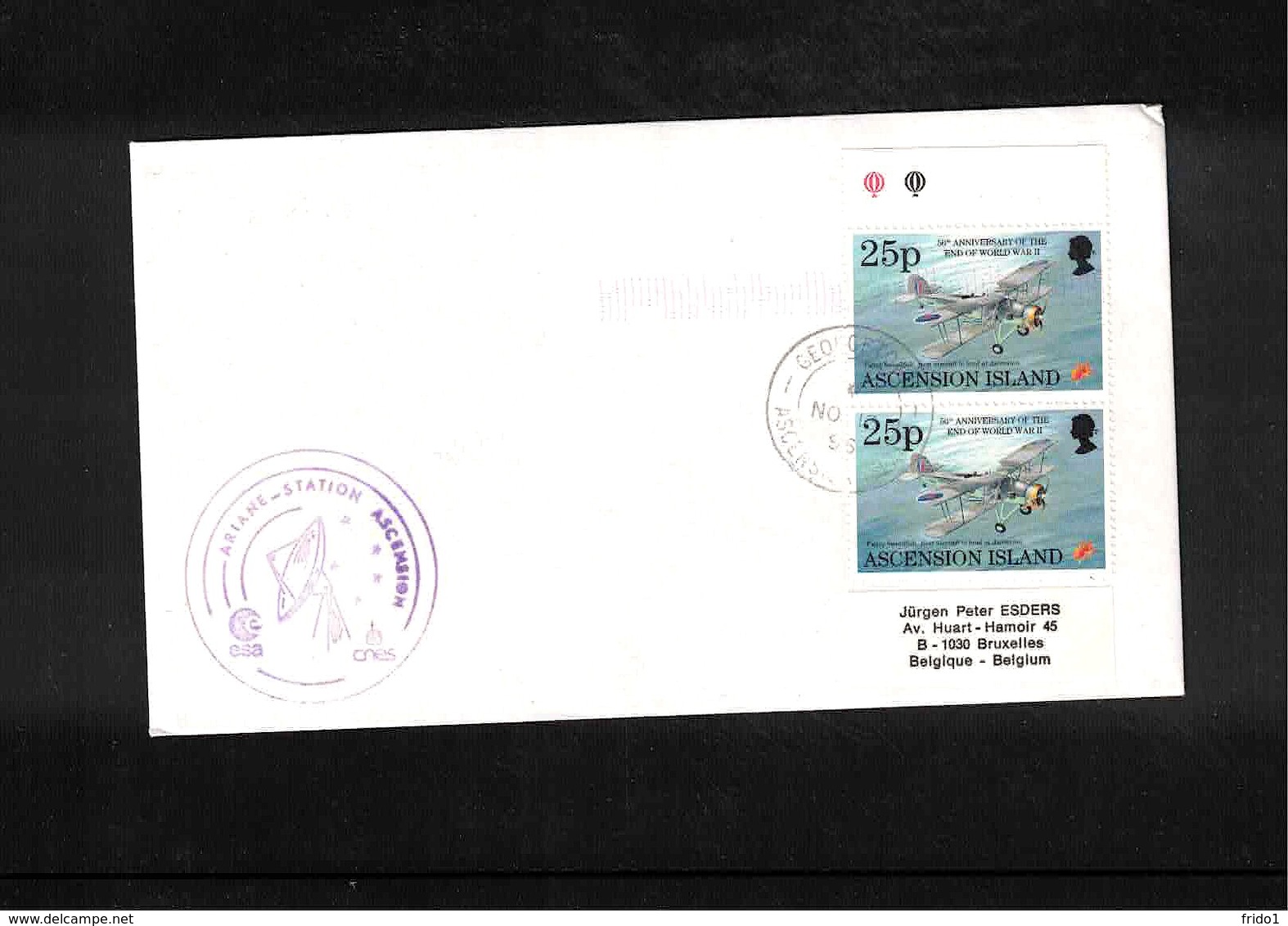 France / Frankreich + Ascension Island 1995 Space / Raumfahrt  Ariane Station Ascension Interesting Cover - Europa