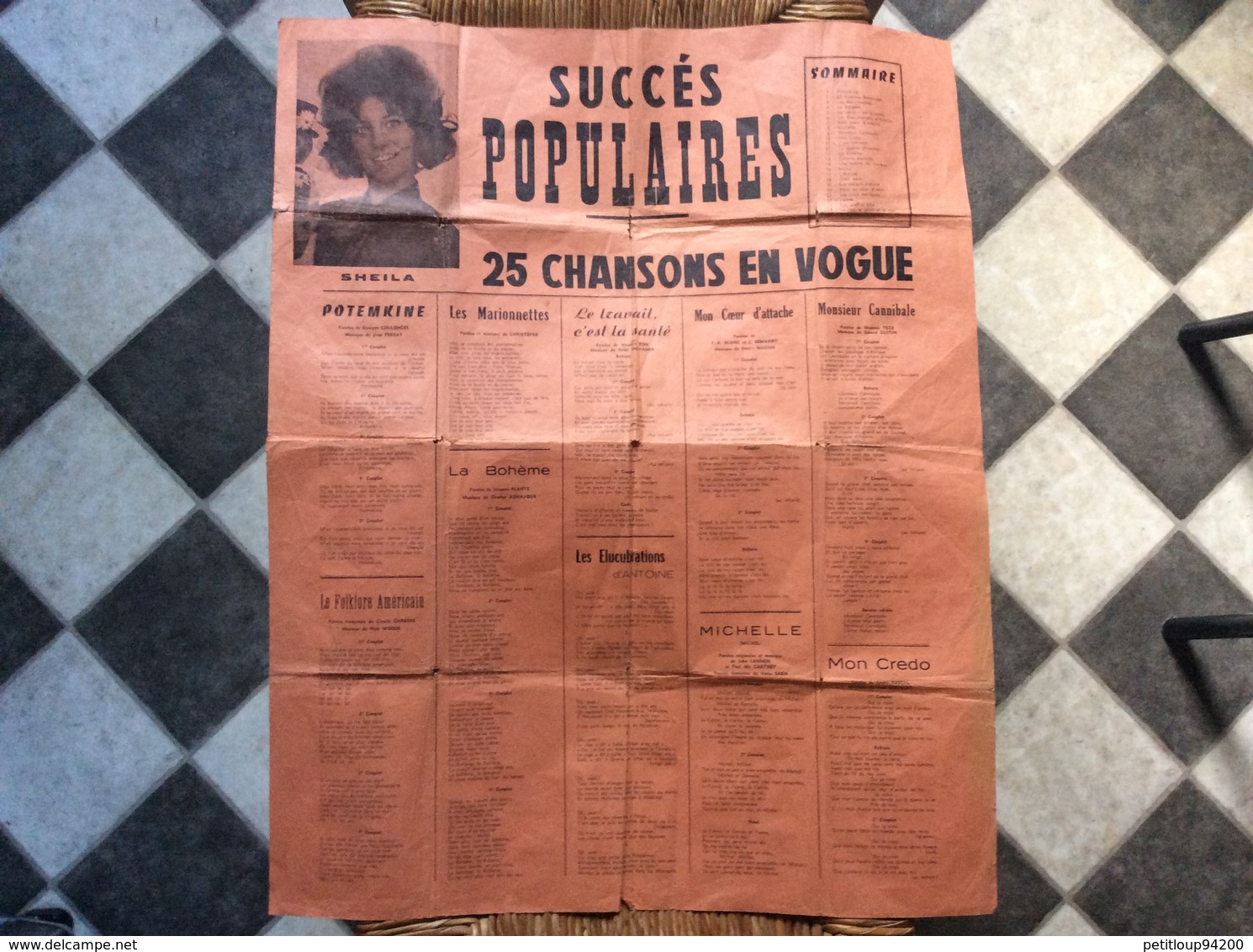 AFFICHE SUCCÈS POPULAIRES  25 Chansons En Vogue  ANNÉES 1960  Sheila - Affiches & Posters