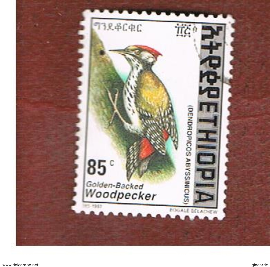 ETIOPIA (ETHIOPIA) -  SG 1707  -  1997  BIRDS: ABYSSINIAN WOODPECKER - USED ° - Etiopía