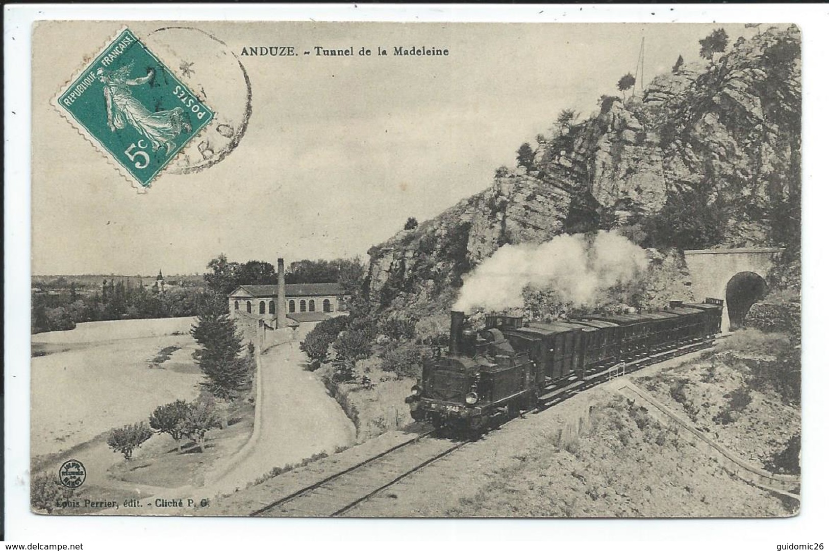 Anduze 30 Tunnel De La Madeleine Locomotive à Vapeur - Ouvrages D'Art