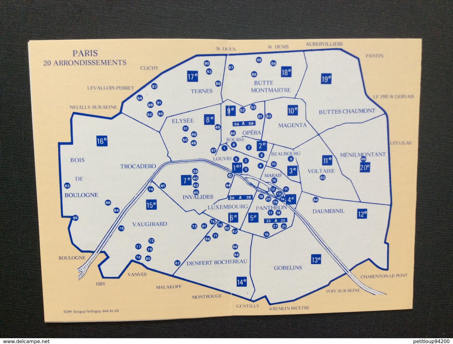 CARTE DE VISITE CHEZ GORISSE  Les Rendez-Vous Parisiens  ÉDITION 1984/1985 - Cartes De Visite