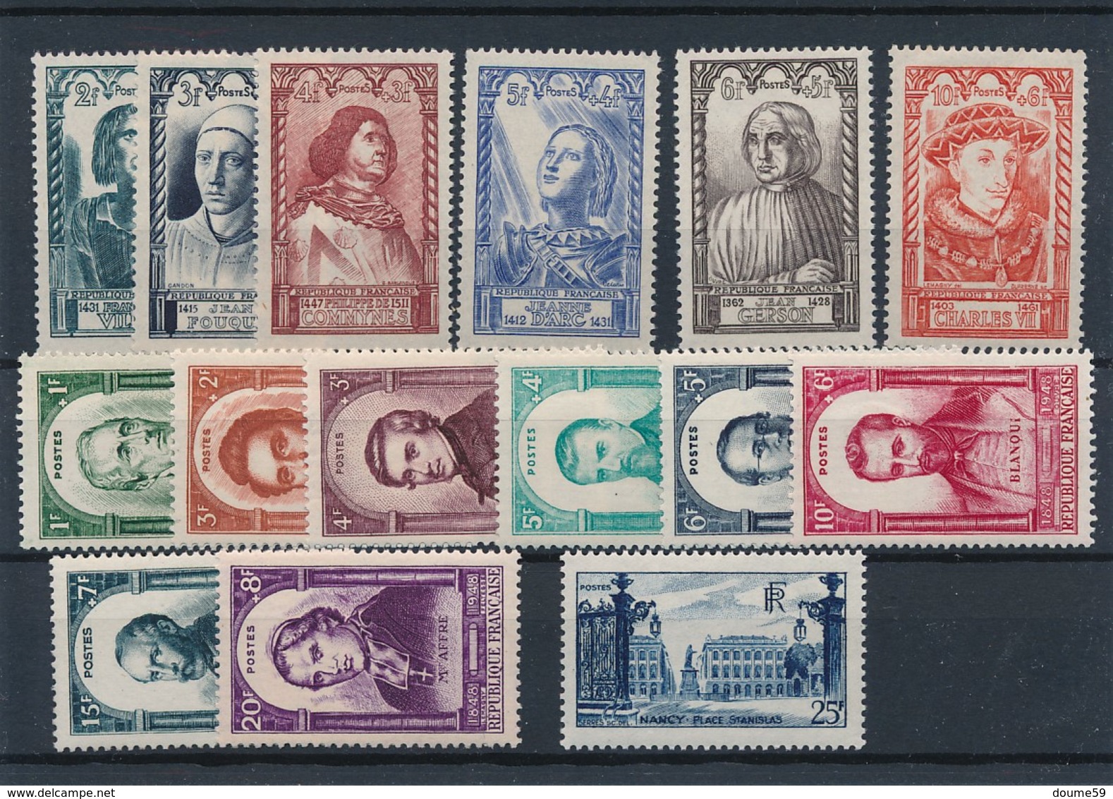 CZ-213: FRANCE: Lot Avec  Timbres** De 1946/48 N°765/770-795/802-822 - Nuevos