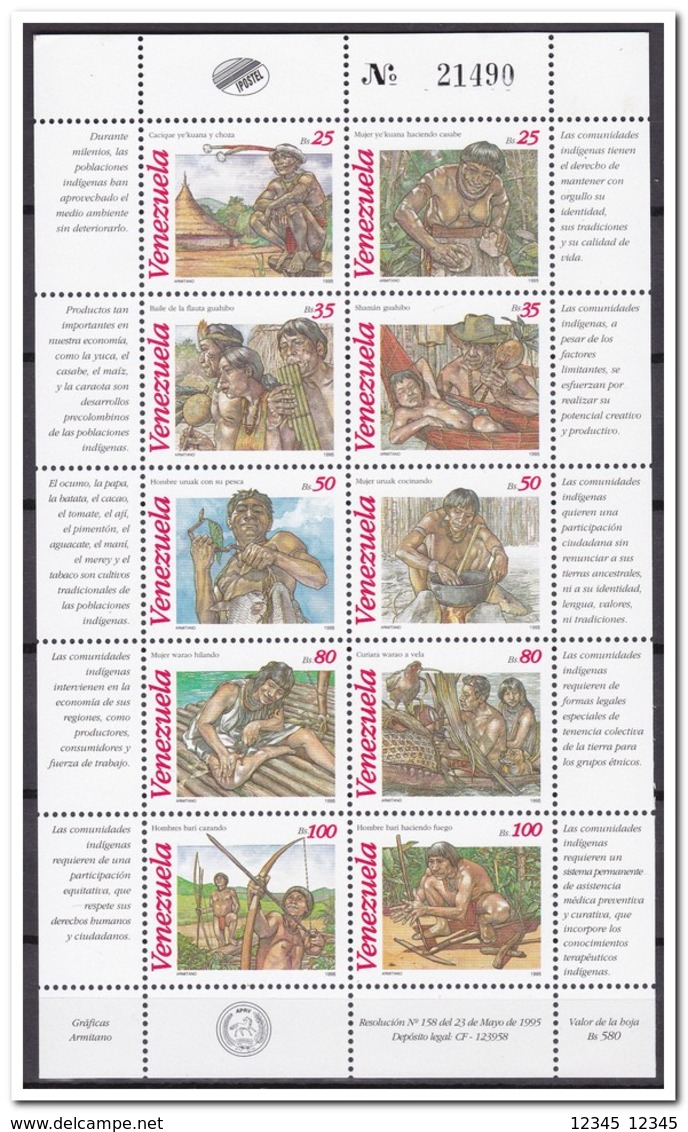 Venezuela 1995, Postfris MNH, Birds, Music, Bow And Arrow - Venezuela