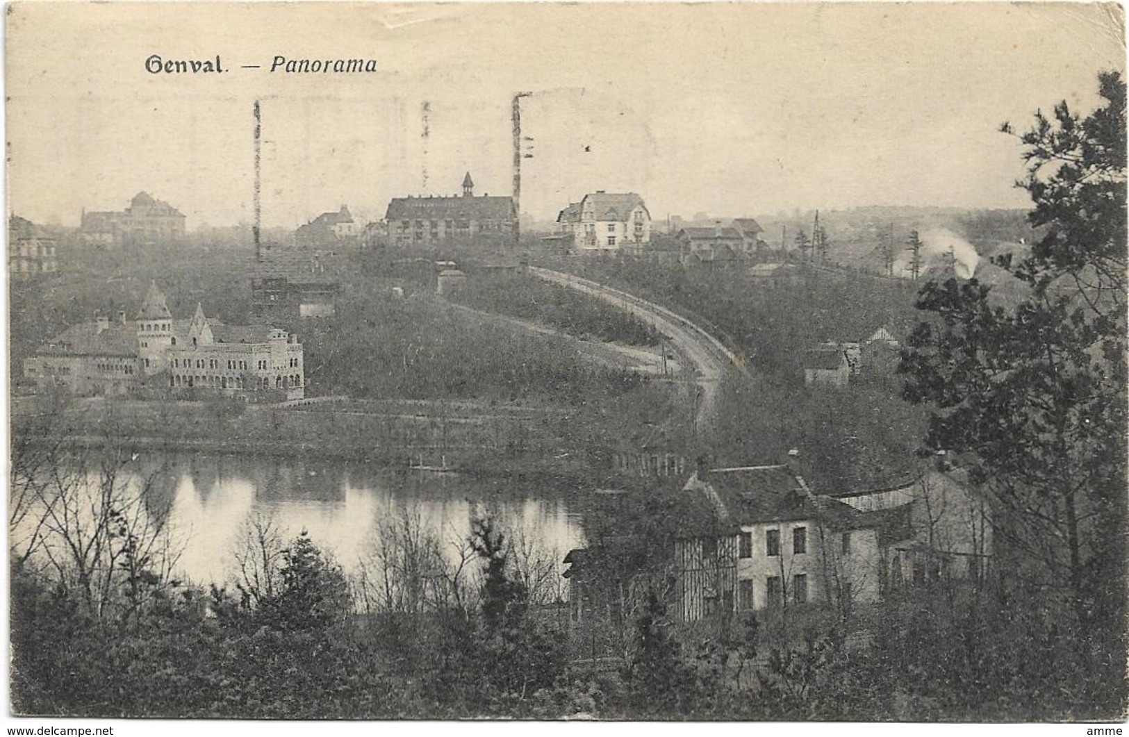 Genval   *  Panorama  (stempel VII° Olympiade Anvers 1920) - Rixensart