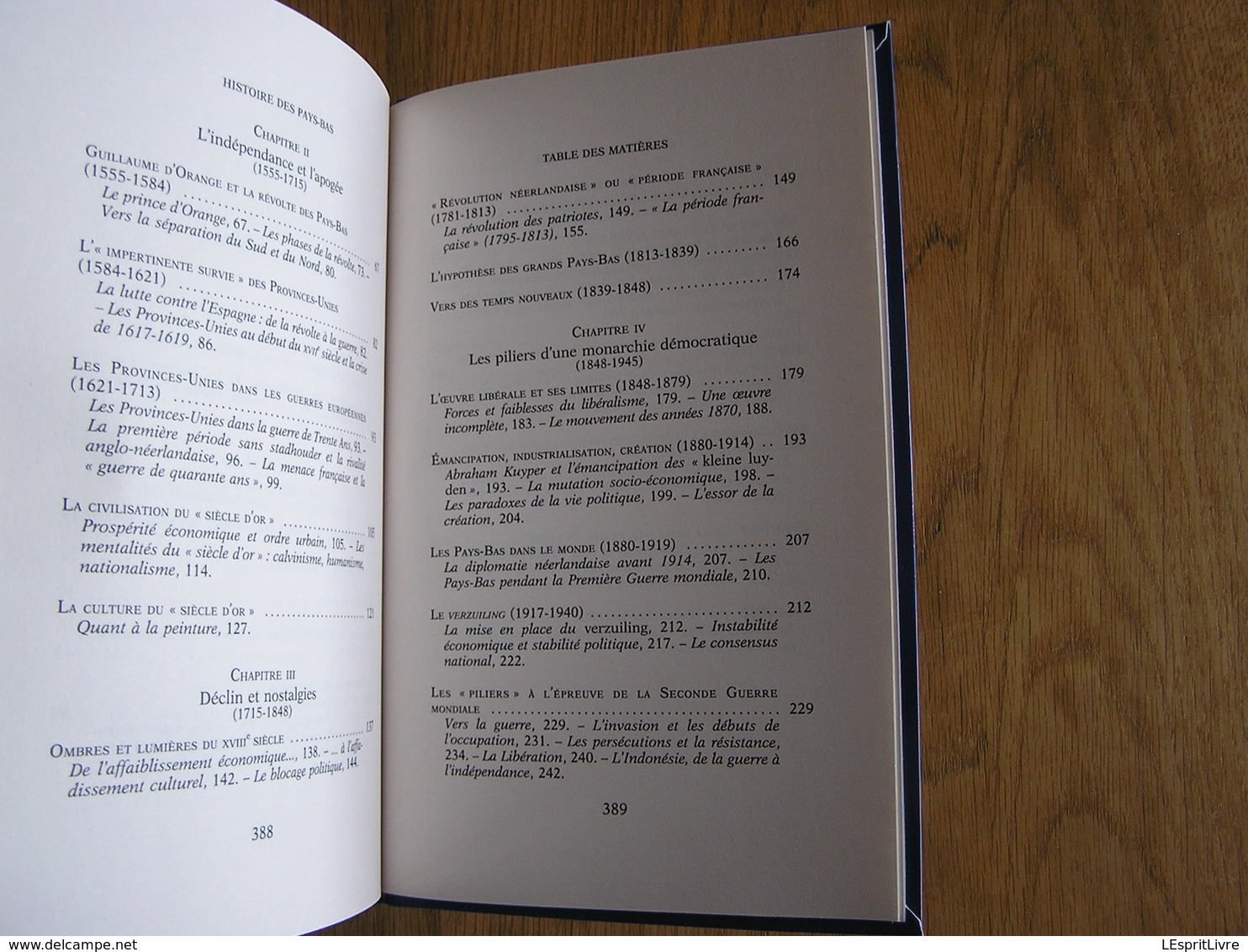 HISTOIRE DES PAYS-BAS Des Origines à Nos Jours Charles Quint Guillaume D'Orange Féodalité Révolution Guerre 14 18 40 45 - History