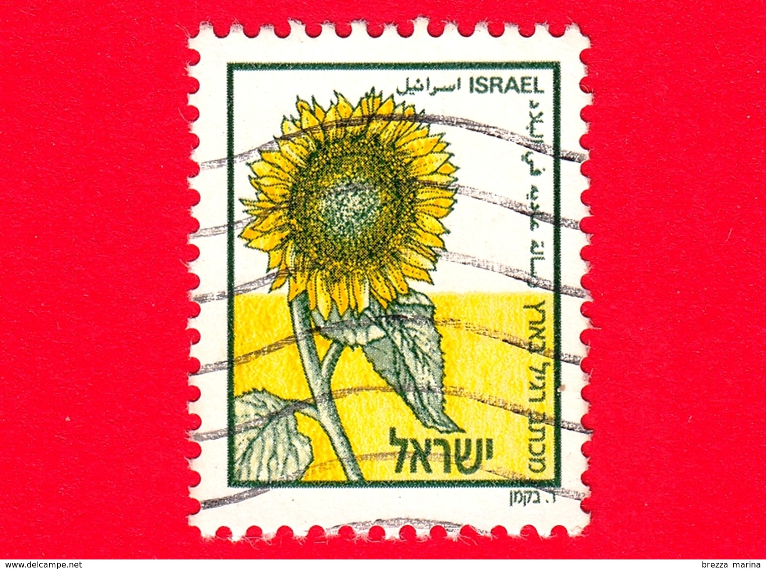 ISRAELE -  Usato - 1988 - Fiori - Flowers - Fleurs - Girasole - Sunflower - Helianthus Annuus - - Usati (senza Tab)