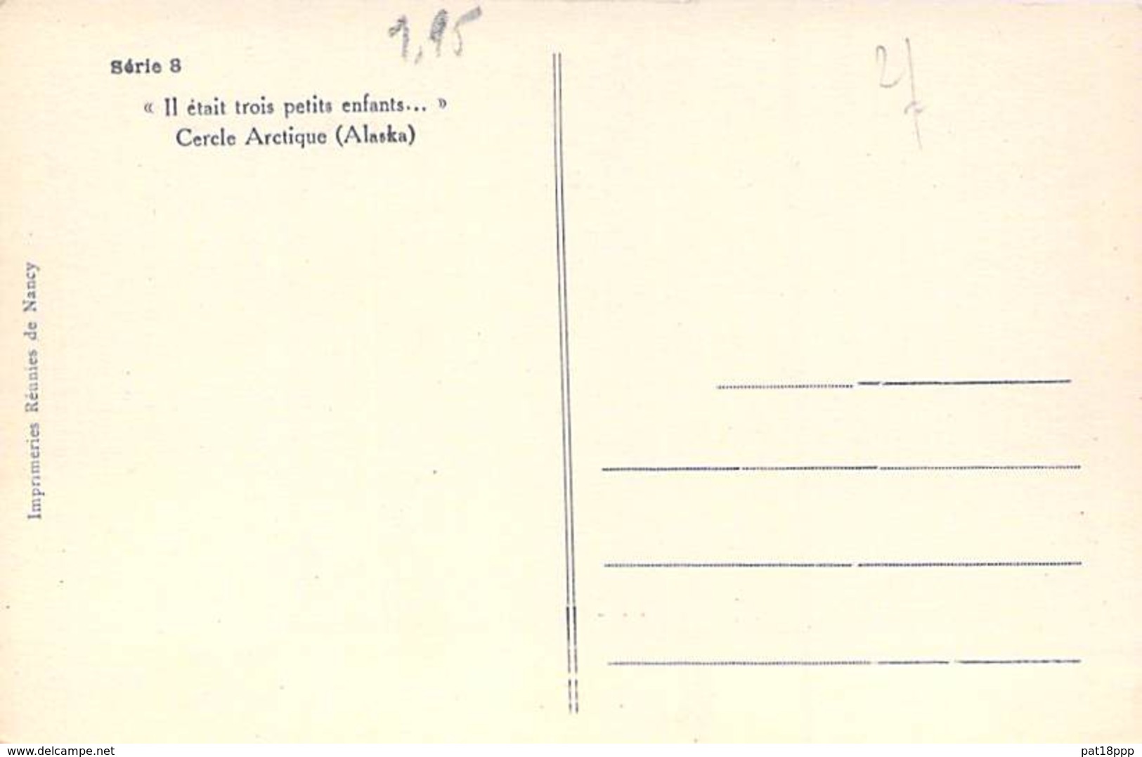 USA Etats-Unis ( AK Alaska ) Cercle Artique - Il était 3 Petits Enfants / Circle Artic - He Was 3 Little Children- CPA - Autres & Non Classés