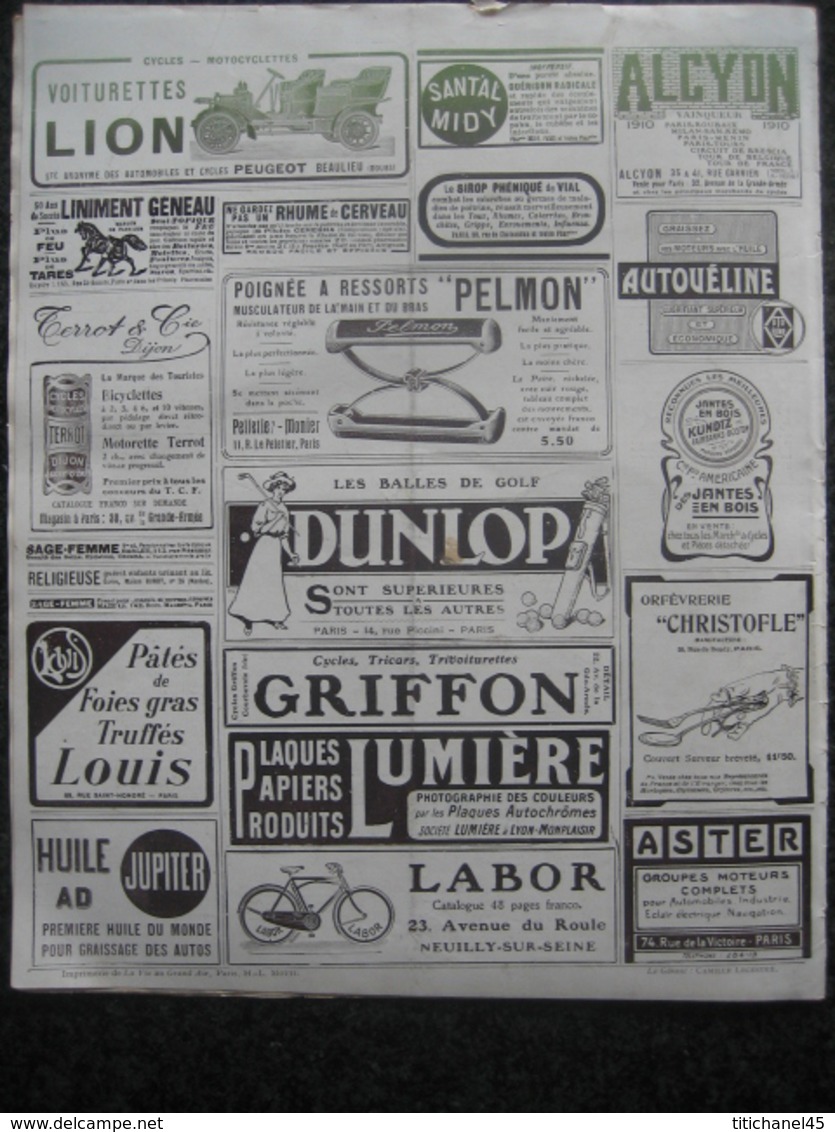 1910 H. FARMAN/MOTEURS SANS SOUPAPE:DAIMLER-COTTEREAU-HENRIOD-BALLOT-BERLIET-BOISSIER-ROLLAND-PILAIN/AUTOMOBILE OPTIMA