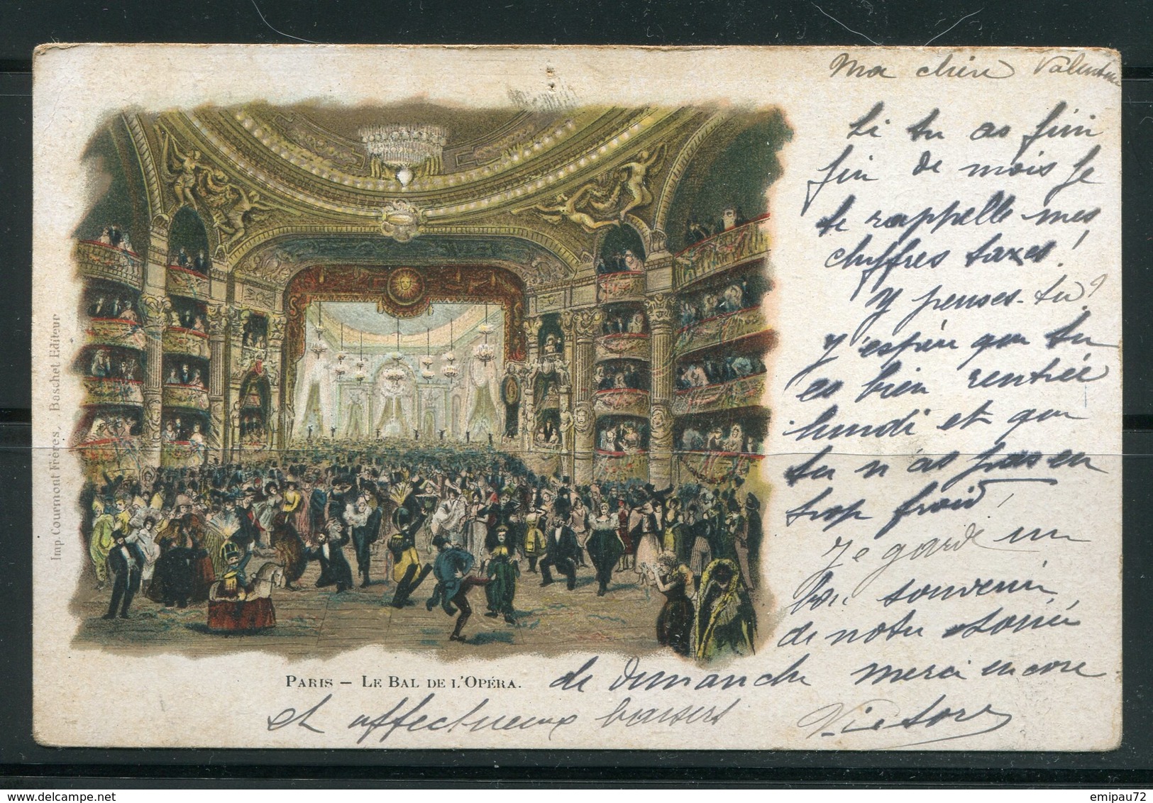 Carte Postale De 1902 De PARIS (bal De L'opéra)- Y&T N°116 - Réceptions