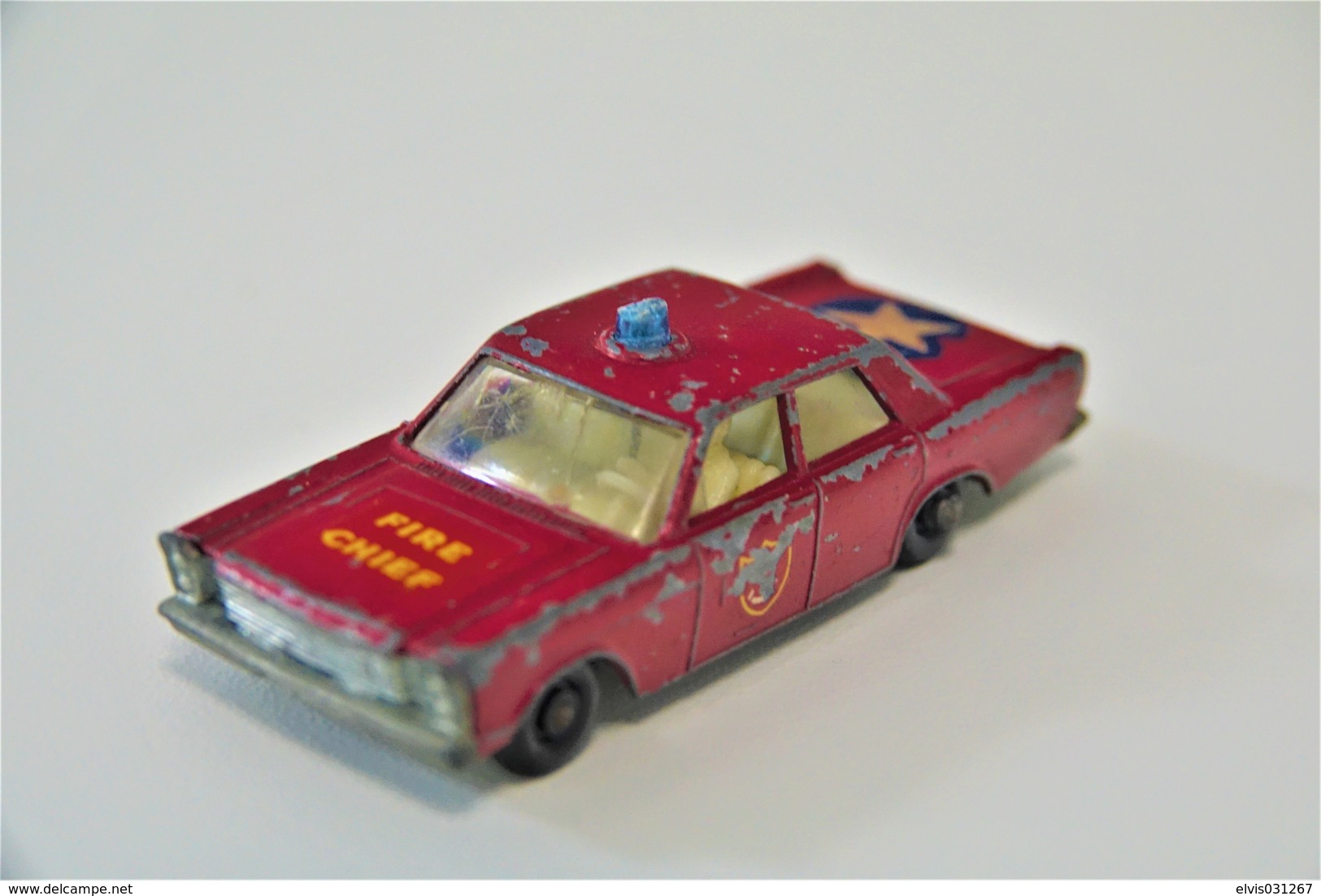 Matchbox Lesney 59C FORD GALAXIE FIRE CHIEF CAR - Regular Wheels, Issued 1966 - Matchbox