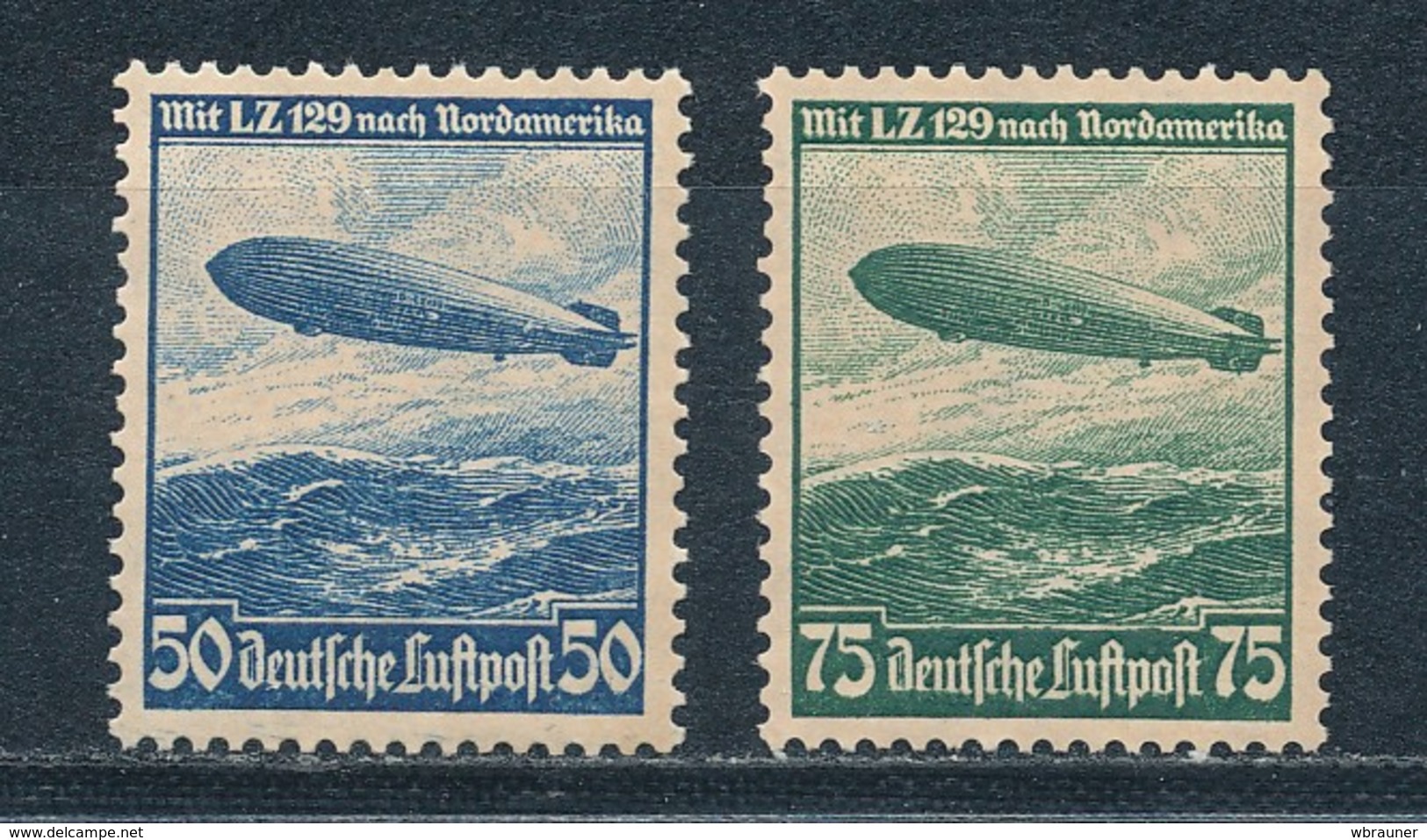 Deutsches Reich 606/07 X (*) Mi. 50,- - Nuovi