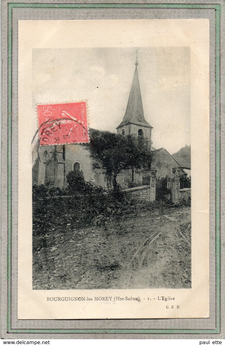 CPA - BOURGUIGNON-les-MOREY (70) - Aspect De L'Eglise En 1928 - Autres & Non Classés