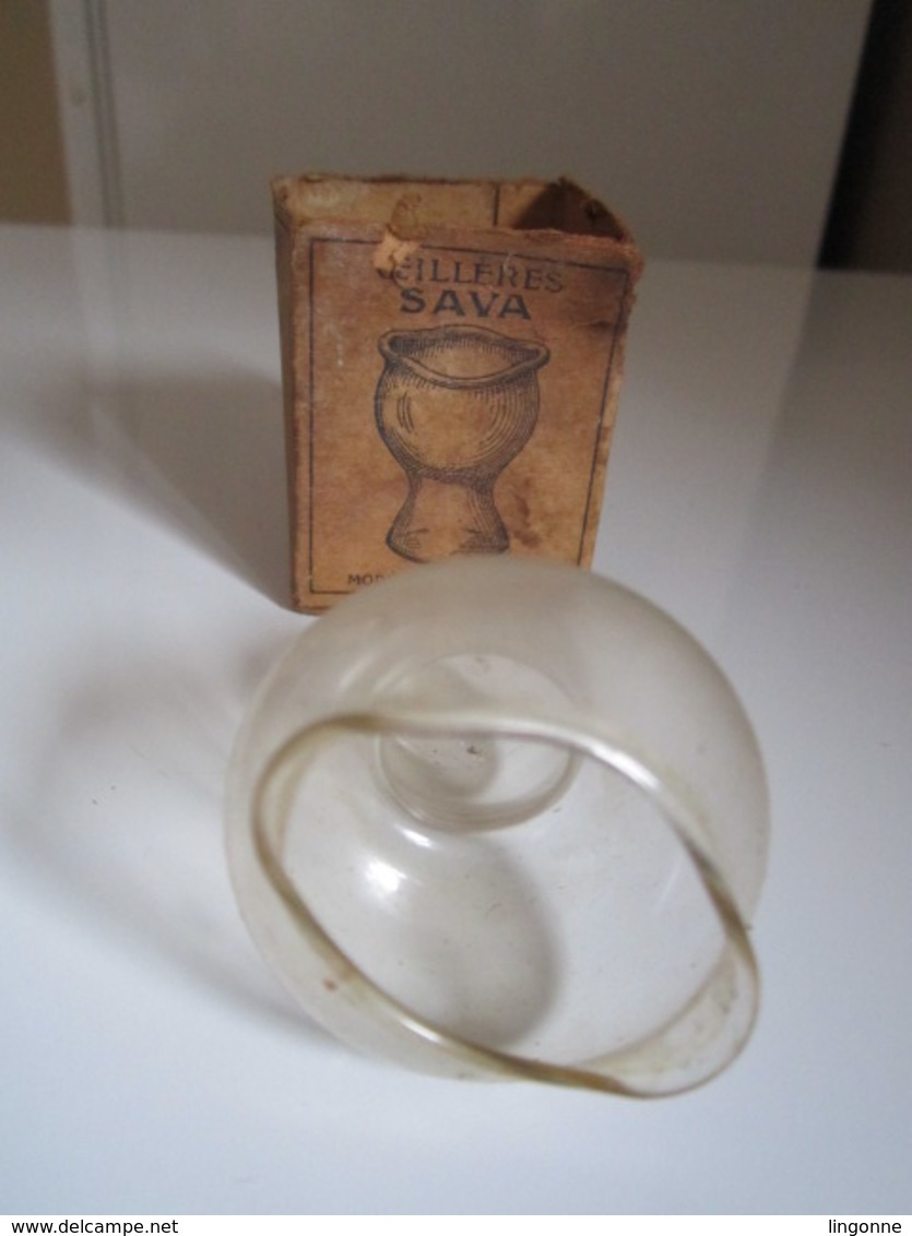 Ancien Rince œil En Verre Soufflé Oeilléres SAVA Dans Sa Boite Fin XIX éme Début XX éme - Medical & Dental Equipment