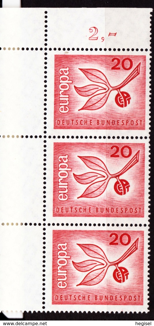 1965  CEPT - Deutsche Bundespost, 3er Streifen, Postfrisch - 1965