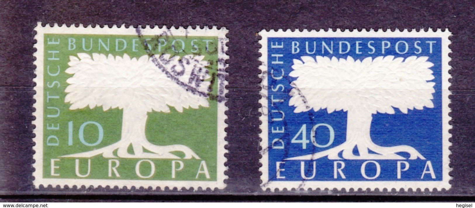 1957  CEPT, Deutsche Bundespost,  (2 Werte), Gebraucht - 1957