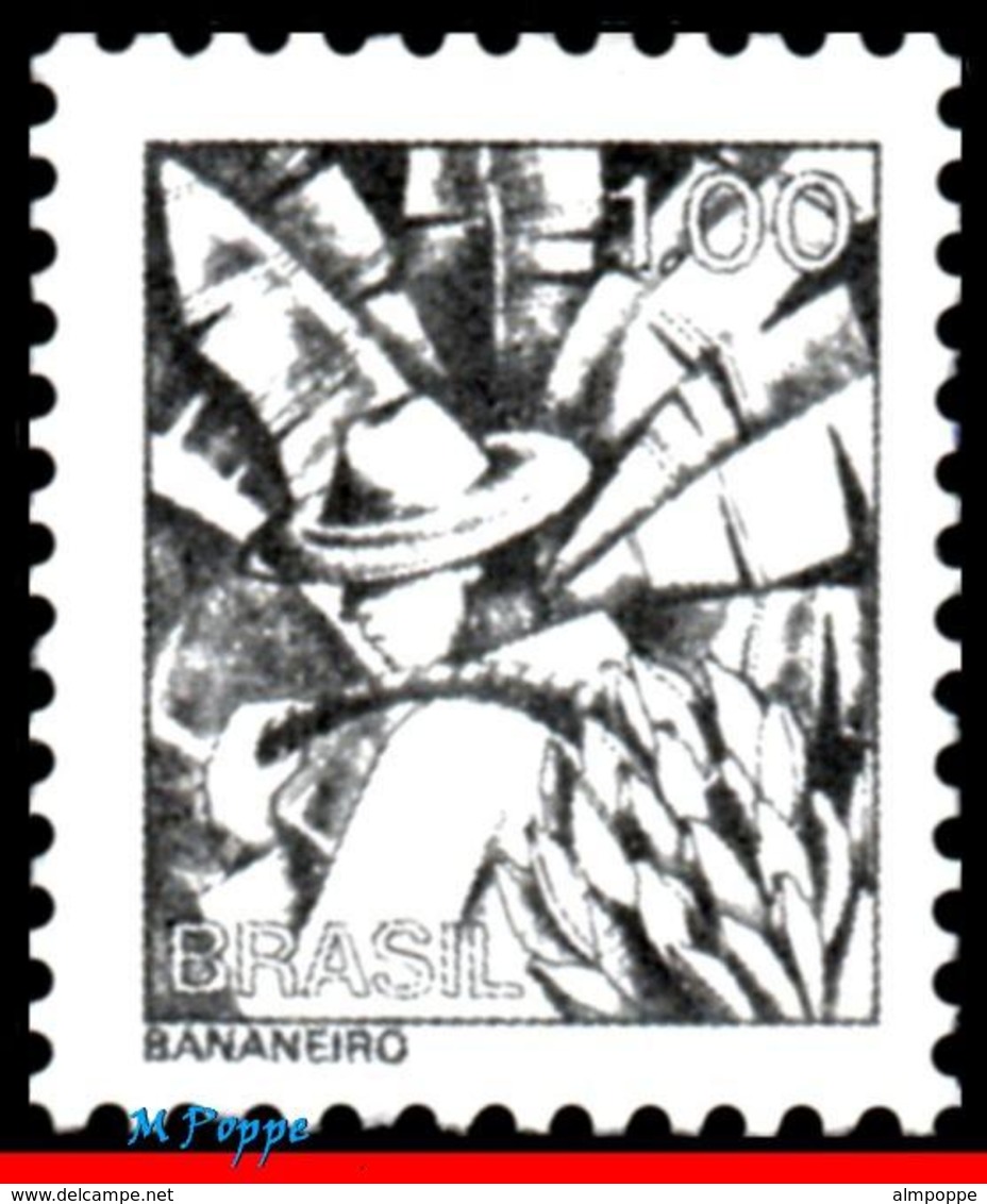 Ref. BR-1448-B BRAZIL 1979 - NATIONAL PROFESSIONS,1976, BANANA WORKER, PHOSPHORESCENT MNH, JOBS 1V Sc# 1448 - Landwirtschaft