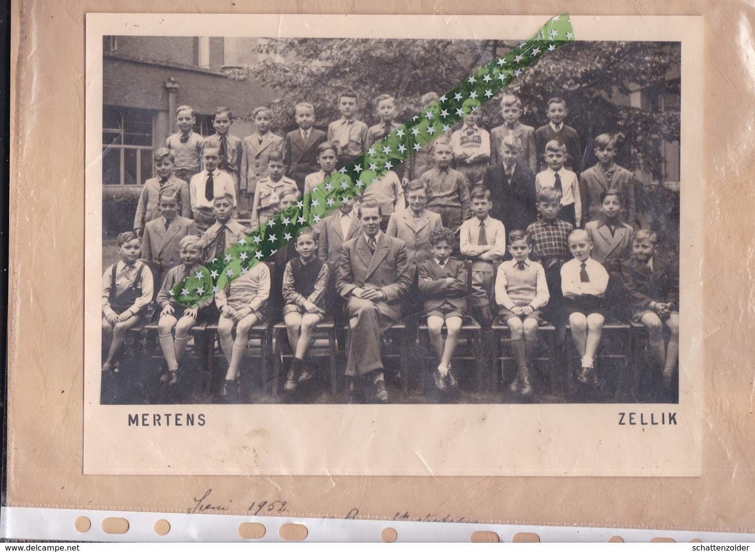 Klasfoto, Photo De Classe, Mertens, Zellik; 1952, 10B, 3de Leerjaar, 24CM/18CM - Anonymous Persons