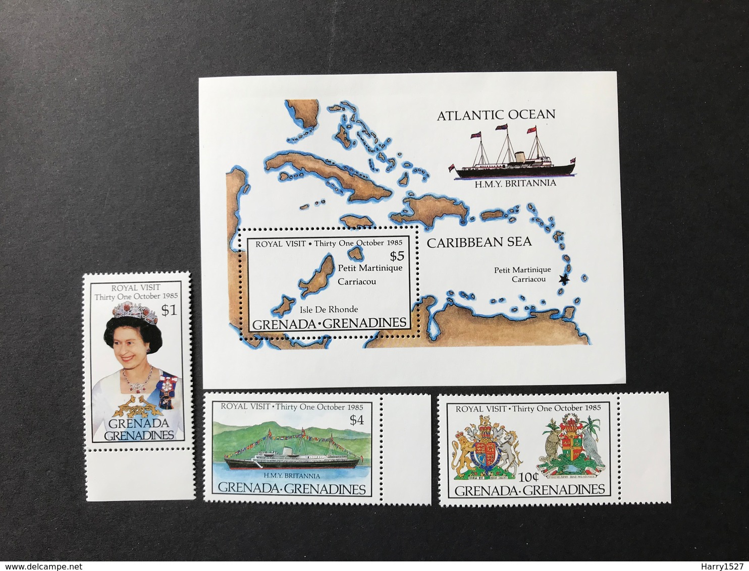 Grenada Grenadines Royal Visit 1985 Mint - Grenada (1974-...)