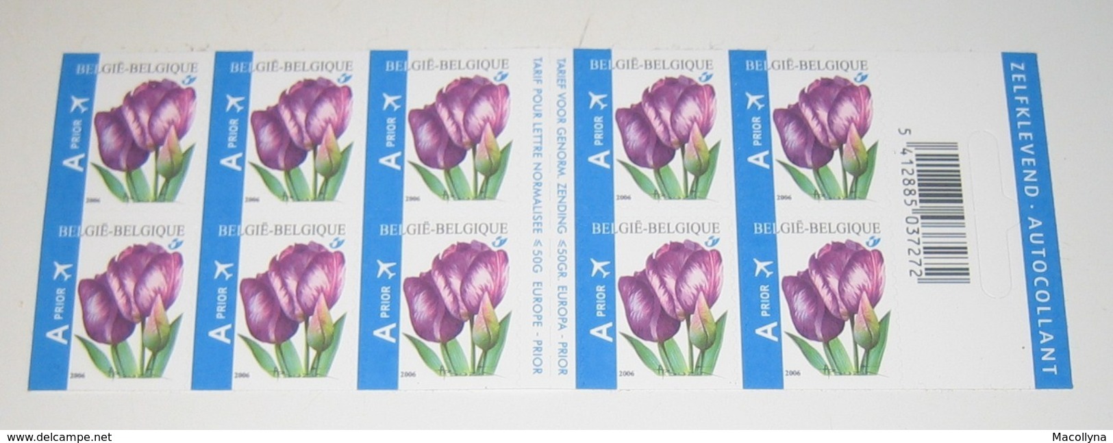 Boekje 66** / Carnet 66 Tulipes Rembrandt 3549** Blauw-paarse Tulp Voor Europese Zendingen MNH - Unclassified