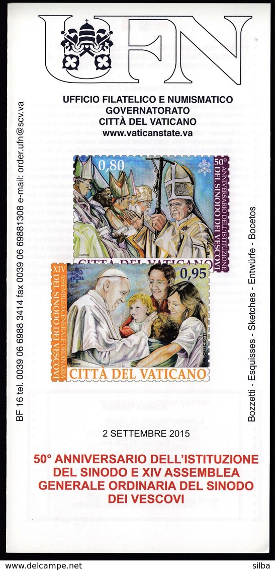 Vatican 2015 / 50th Ann Of The Institution Of The Synod And XIV Ordinary General Assembly / Prospectus, Leaflet - Briefe U. Dokumente