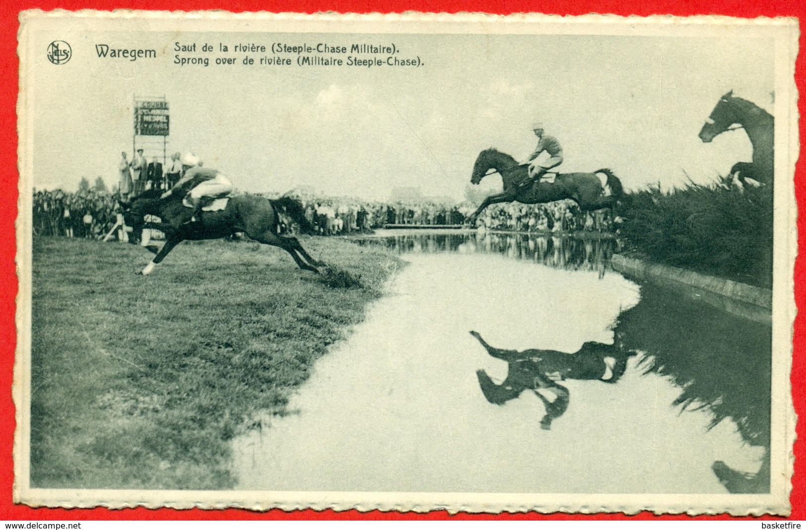 Waregem (koerse): Sprong Over De Rivière (Militaire Steeple-Chase) - Waregem