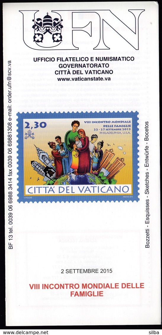 Vatican 2015 / 8th World Meeting Of Families / Prospectus, Leaflet - Lettres & Documents