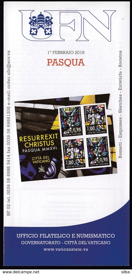 Vatican 2016 / Easter / Prospectus, Leaflet - Covers & Documents