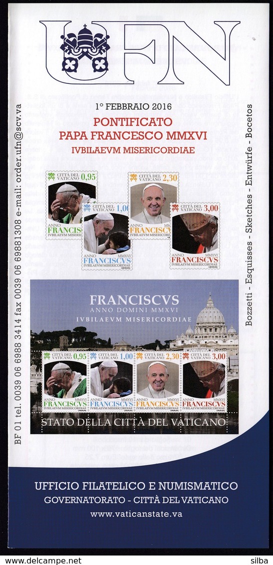 Vatican 2016 / Pontificate Of Pope Francis MMXVI Ivbilaevm Misericordiae / Prospectus, Leaflet - Cartas & Documentos