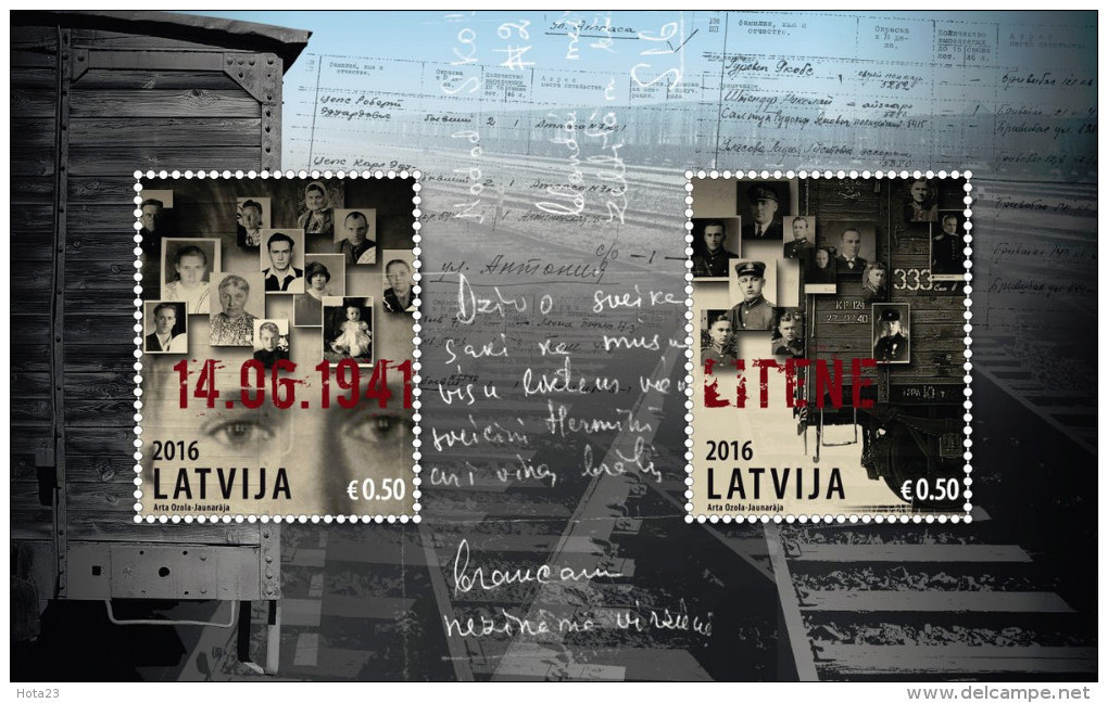 Lettland Lettonie Latvia 2016 Russia Communist VICTIMS Deportation 1941 S/S  MNH - Lettonie