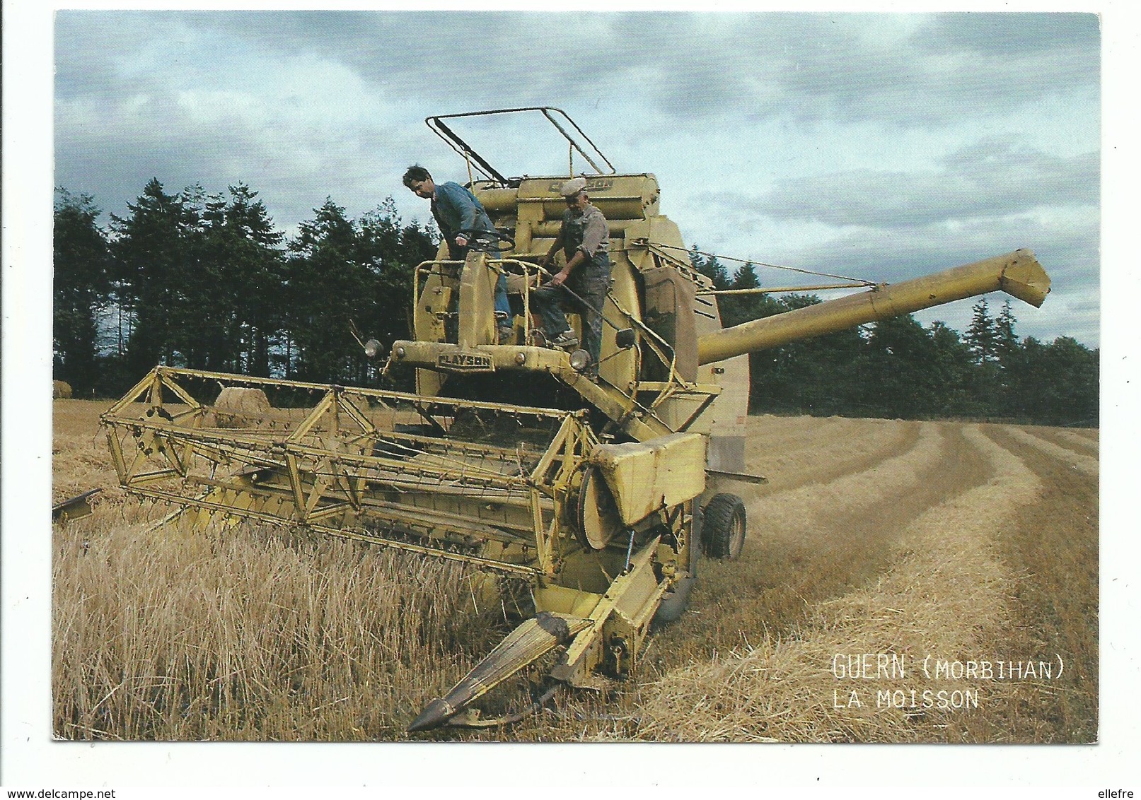 CPM Yvon Kervinio - La Moisson à Guern Morbillan 1987 - Agriculteur Moissonneuse Batteuse - L'aventure Carto - Sonstige & Ohne Zuordnung