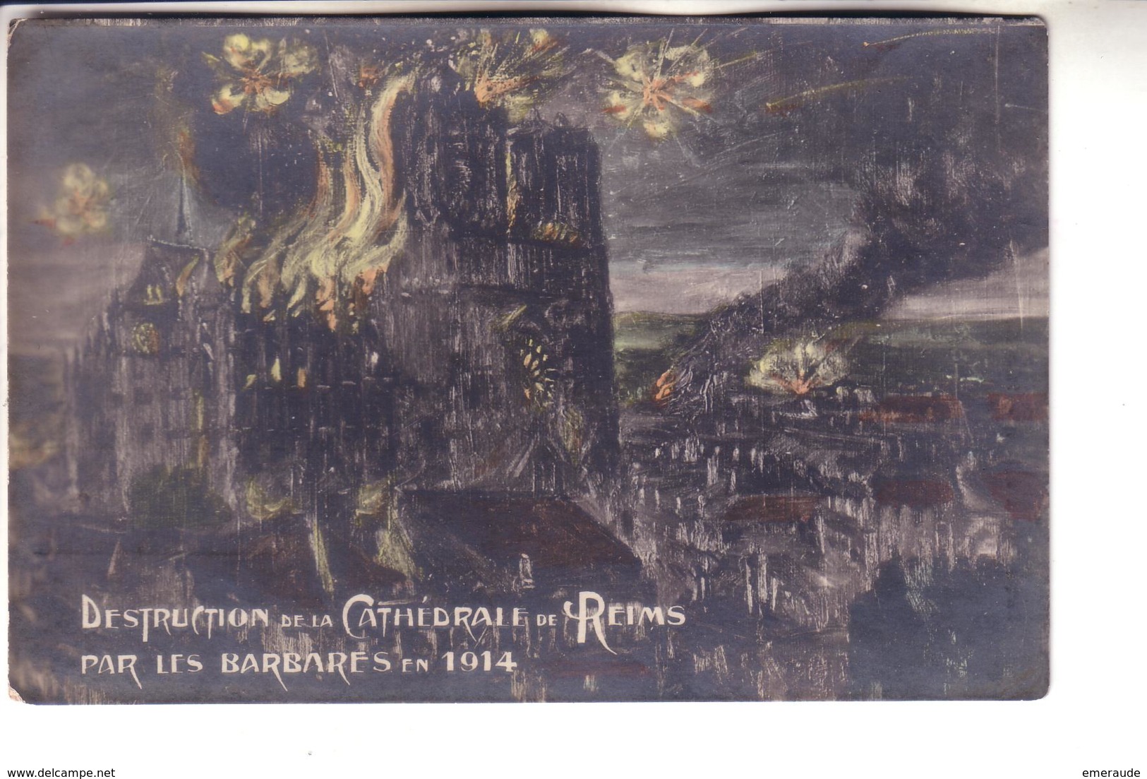 REIMS   Destruction De La Cathédrale Par Les Barbares En 1914 - Reims