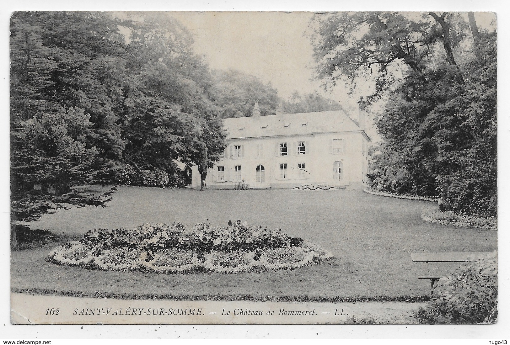 (RECTO / VERSO) SAINT VALERY SUR SOMME EN 1911 - N° 102- LE CHATEAU DE ROMMEREL - BEAU CACHET - CPA  VOYAGEE - Saint Valery Sur Somme