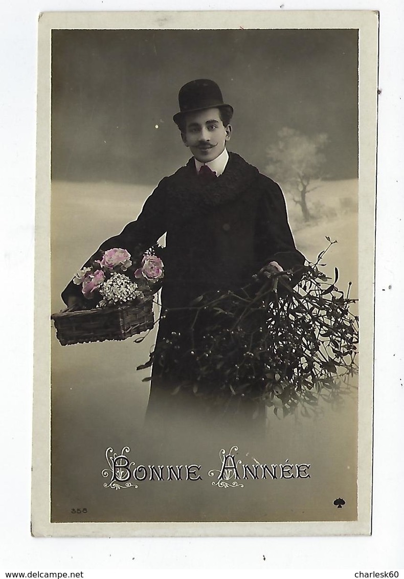 CPA - Carte Photo Bonne Année - Anno Nuovo