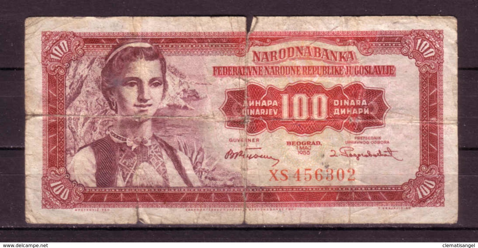 222g * JUGOSLAWIEN 1955 * 100 DINAR **!! - Jugoslawien