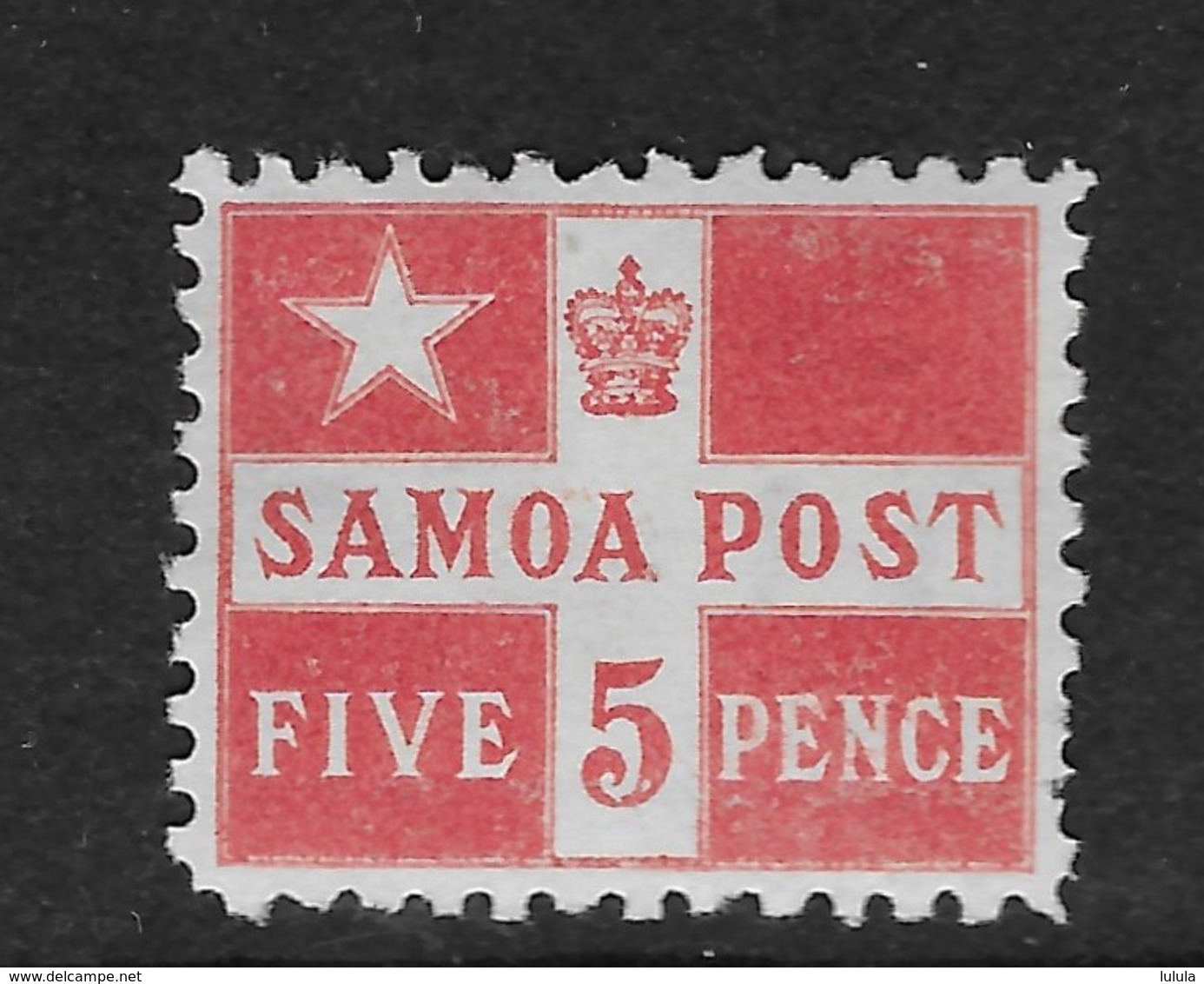 1895 Samoa Flag P11 MH Scott 23a CV $100 - Samoa