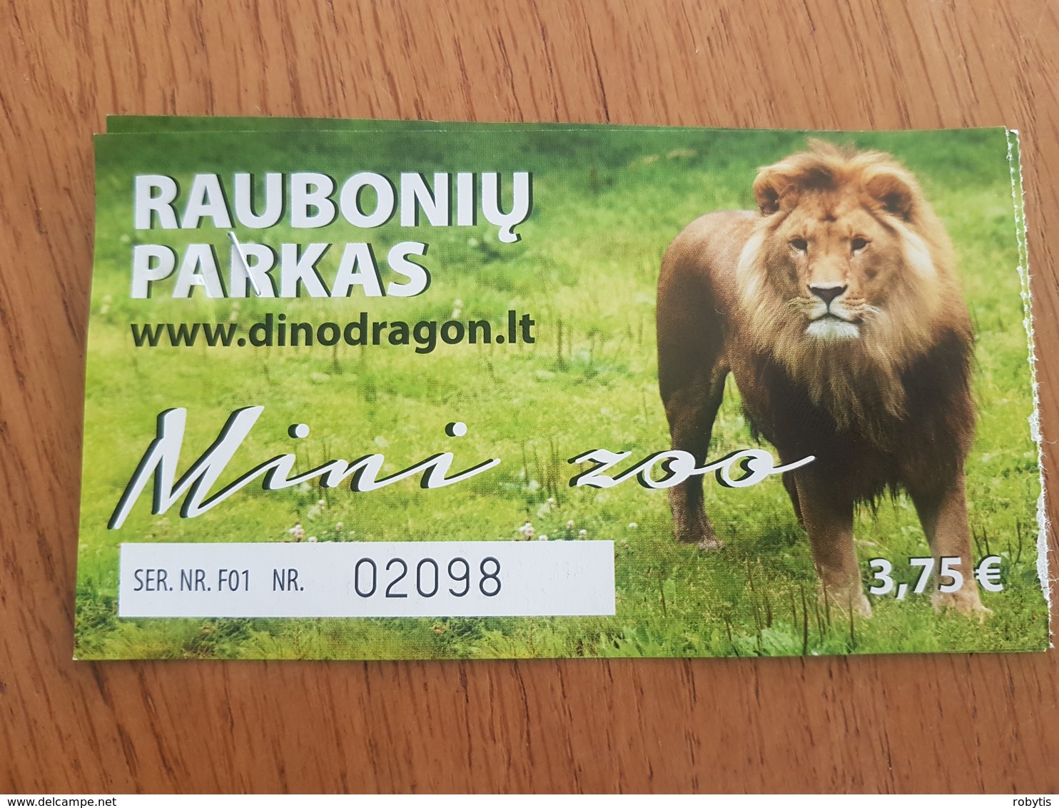Lithuania Mini Zoo  Ticket 2019 Lion - Tickets - Entradas