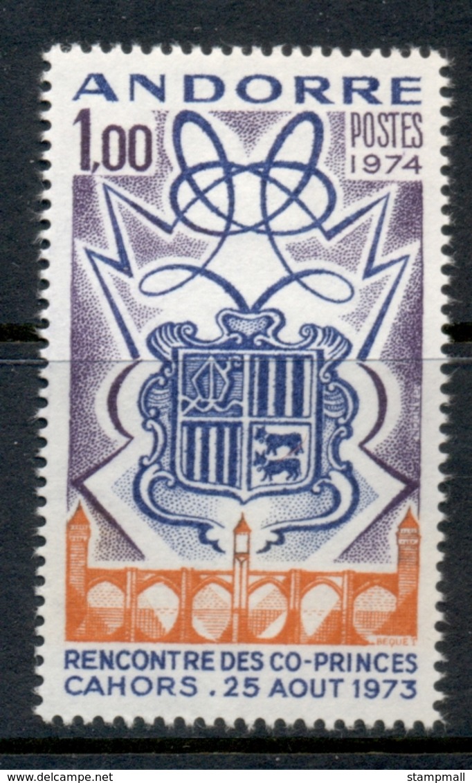 Andorra (Fr) 1974 Arms Of Andorra & Cahors MLH - Nuevos