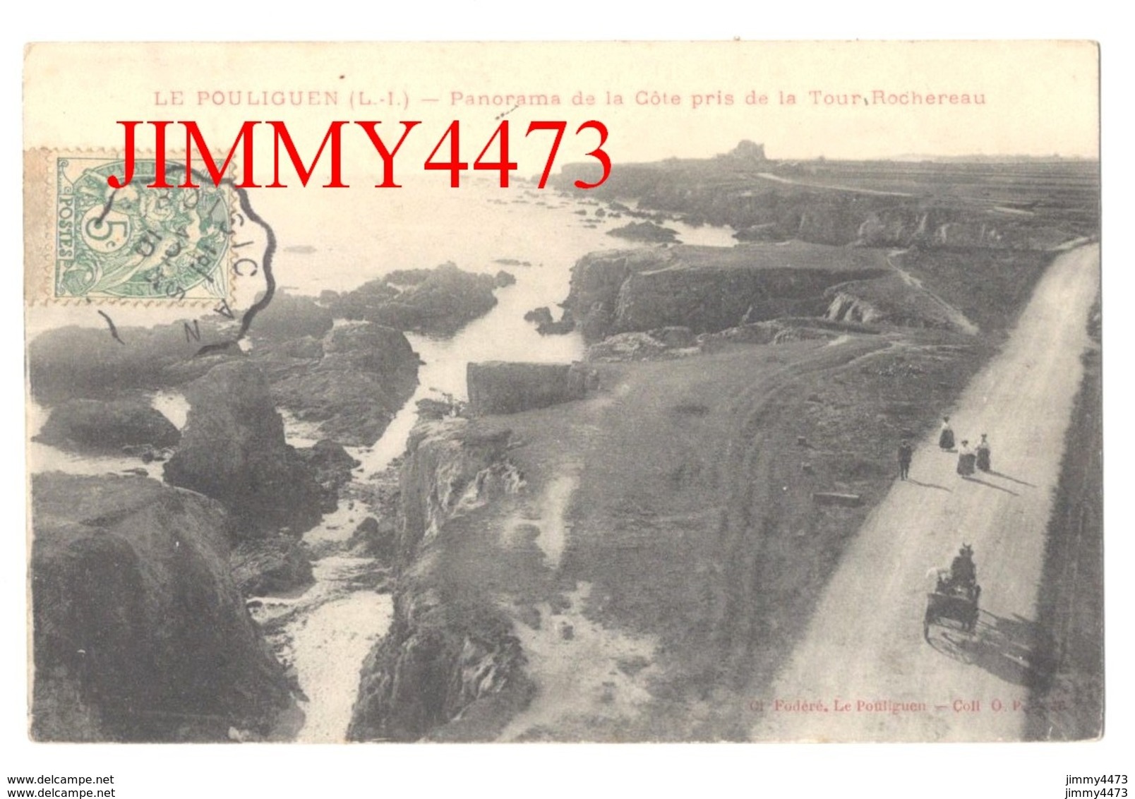 CPA - Panorama De La Côte Pris De La Tour Rochereau En 1910 - LE POULIGUEN 44 Loire.- Inf. - Edit. Ch. Fodéré - Le Pouliguen