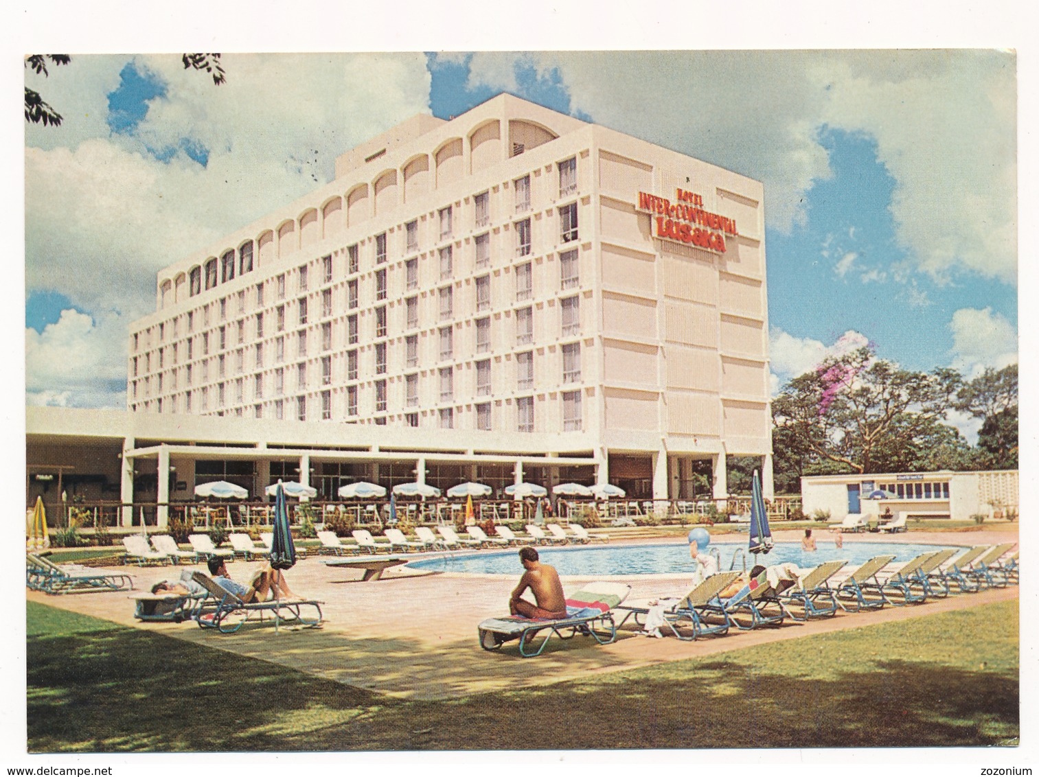 LUSAKA,  HOTEL INTER-CONTINENTAL, Pool, Piscine, AFRICA,ZAMBIA, Old Photo Postcard - Zambie